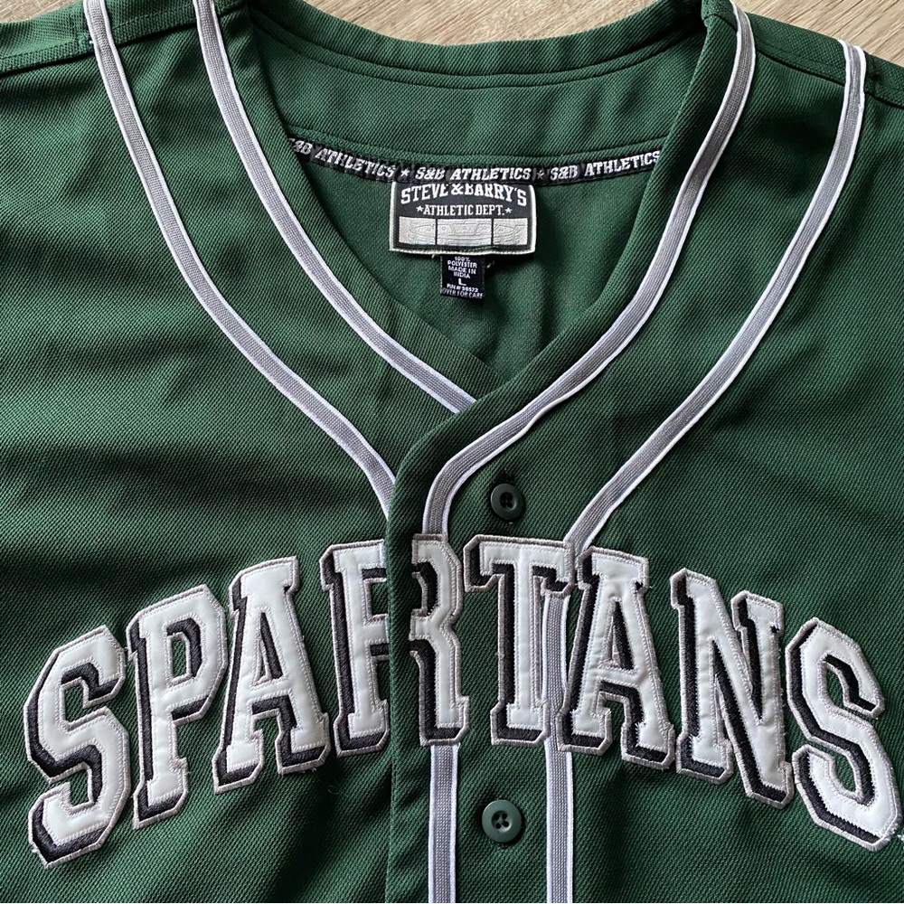 Michigan State Spartans Baseball Jersey